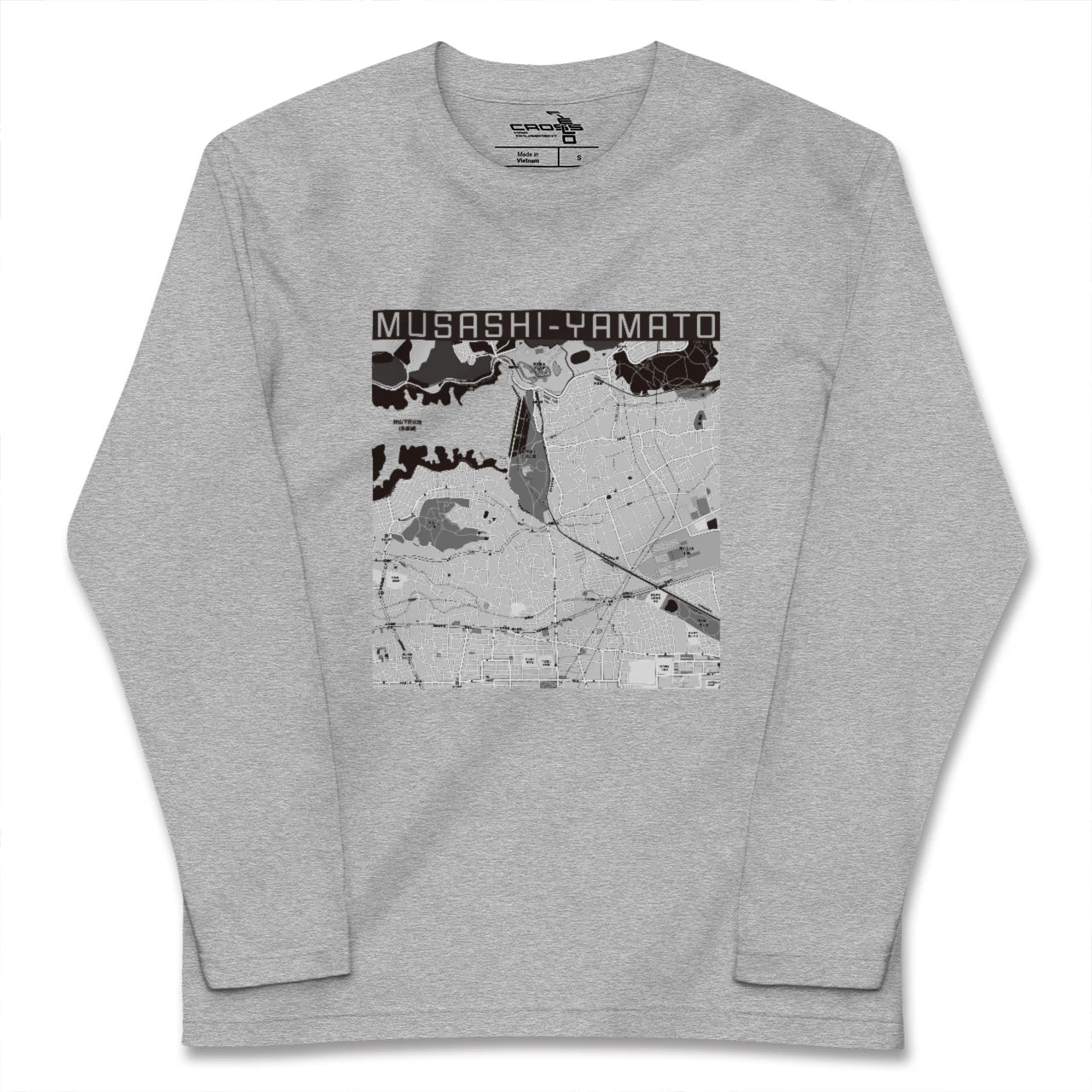 【武蔵大和（東京都）】地図柄ロングスリーブTシャツ