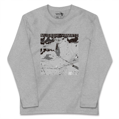 【武蔵大和（東京都）】地図柄ロングスリーブTシャツ
