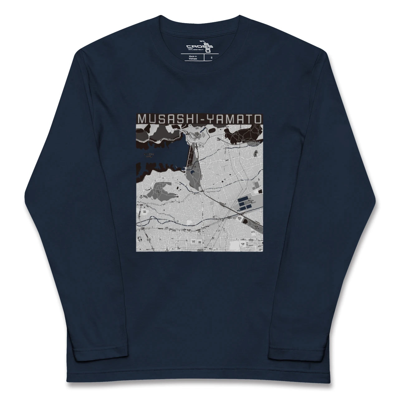 【武蔵大和（東京都）】地図柄ロングスリーブTシャツ