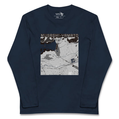 【武蔵大和（東京都）】地図柄ロングスリーブTシャツ