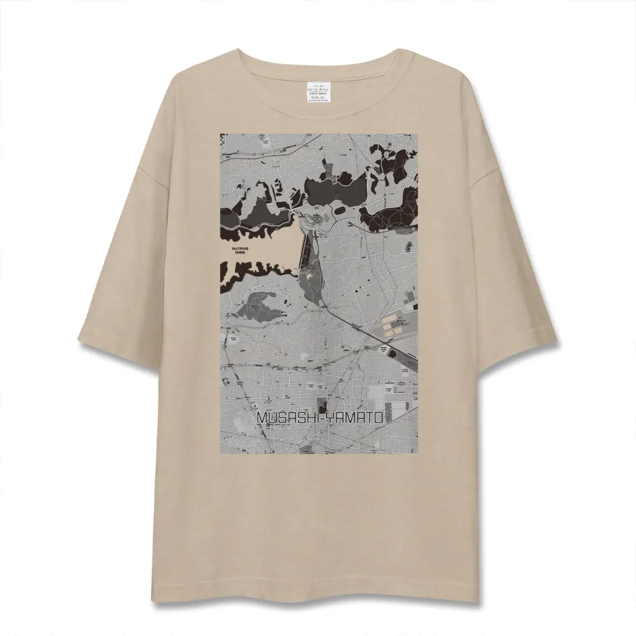 【武蔵大和（東京都）】地図柄ビッグシルエットTシャツ