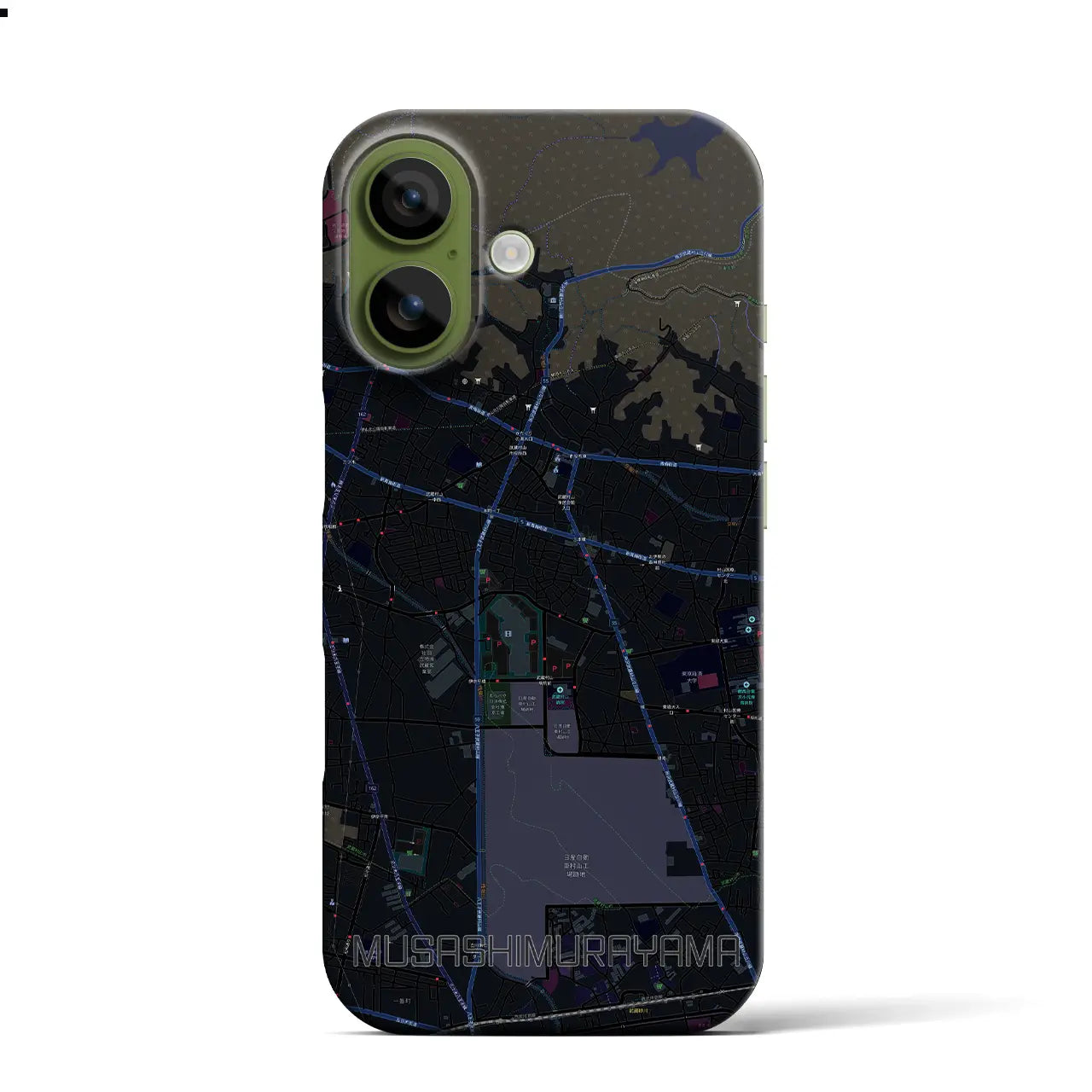 【武蔵村山（東京都）】地図柄iPhoneケース（バックカバータイプ）