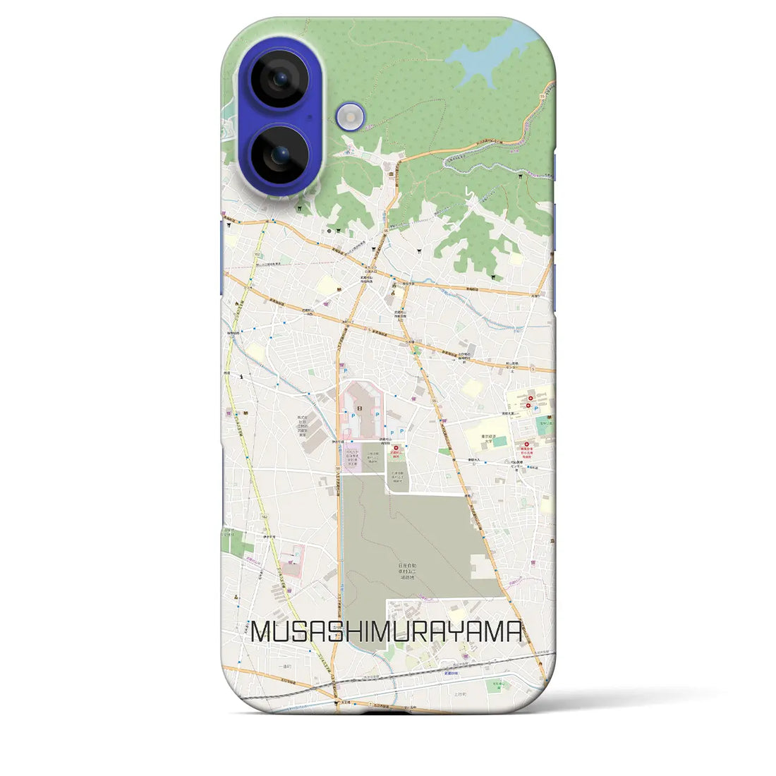 【武蔵村山(東京都)】地図柄iPhoneケース(バックカバータイプ)ナチュラル・iPhone 16 Pro Max 用