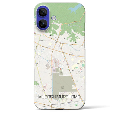 【武蔵村山（東京都）】地図柄iPhoneケース（バックカバータイプ）ナチュラル・iPhone 16 Pro Max 用