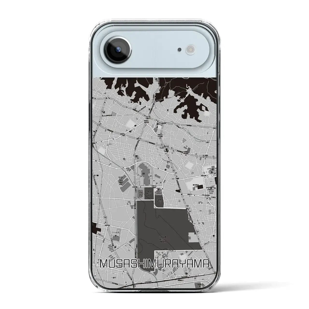 【武蔵村山（東京都）】地図柄iPhoneケース（クリアタイプ）