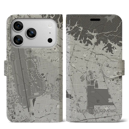 【武蔵村山（東京都）】地図柄iPhoneケース（手帳タイプ）