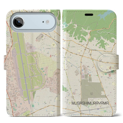 【武蔵村山（東京都）】地図柄iPhoneケース（手帳タイプ）