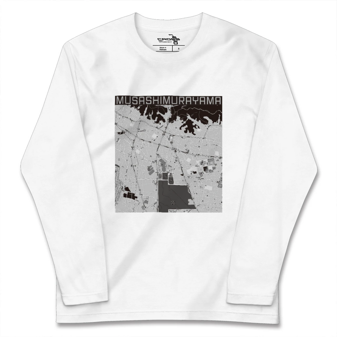 【武蔵村山(東京都)】地図柄ロングスリーブTシャツ