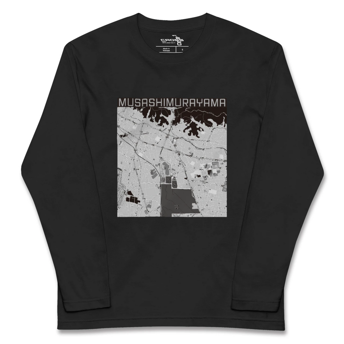 【武蔵村山(東京都)】地図柄ロングスリーブTシャツ