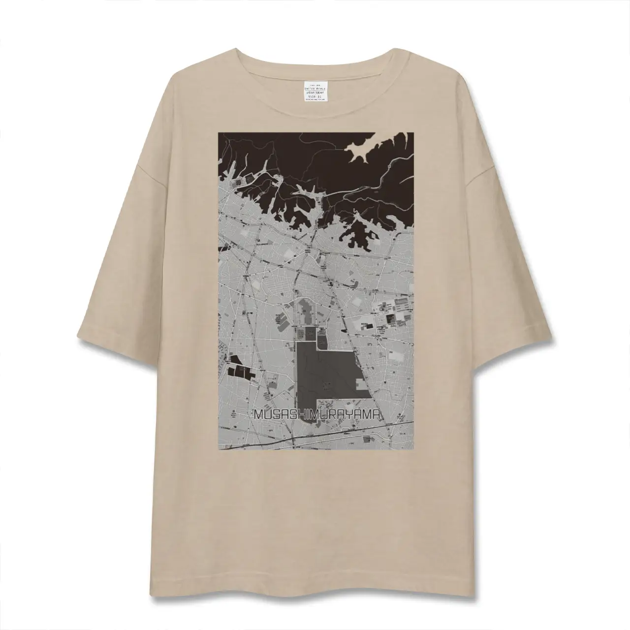 【武蔵村山（東京都）】地図柄ビッグシルエットTシャツ