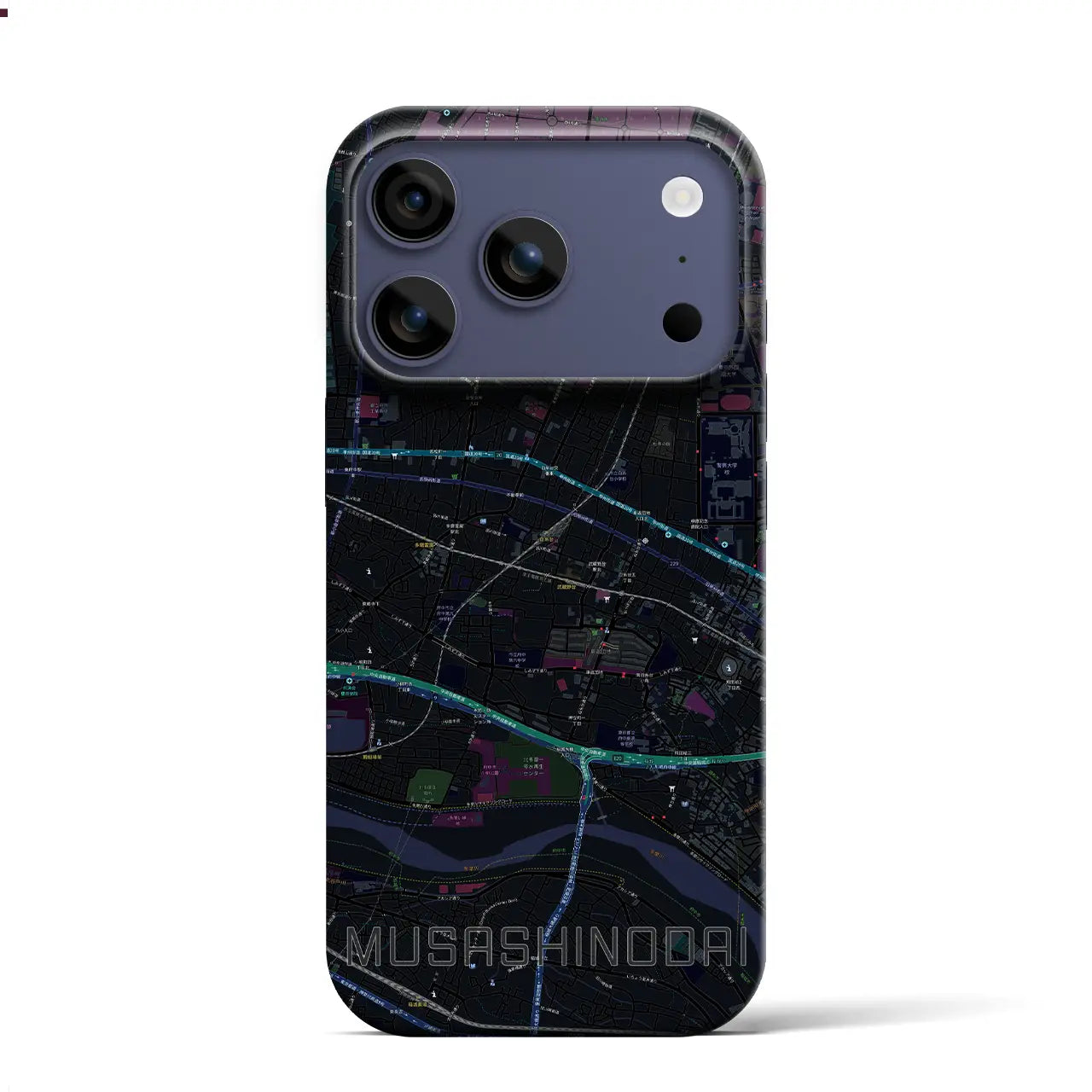 【武蔵野台（東京都）】地図柄iPhoneケース（バックカバータイプ）