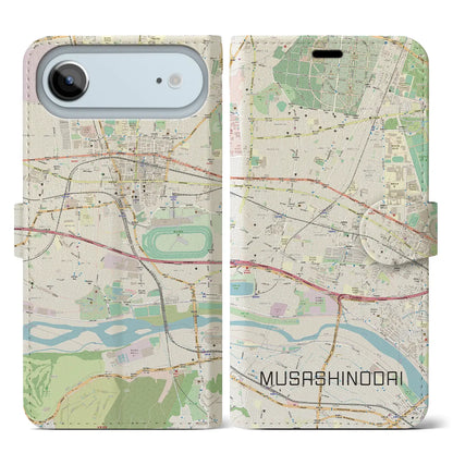 【武蔵野台（東京都）】地図柄iPhoneケース（手帳タイプ）