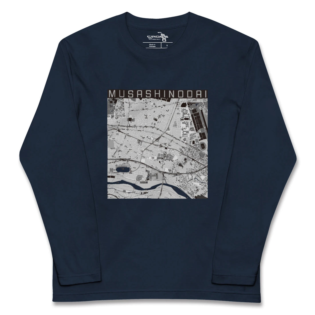 【武蔵野台(東京都)】地図柄ロングスリーブTシャツ