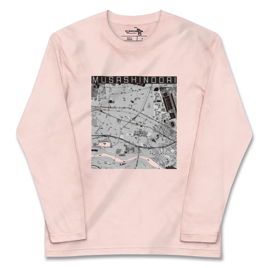 【武蔵野台(東京都)】地図柄ロングスリーブTシャツ