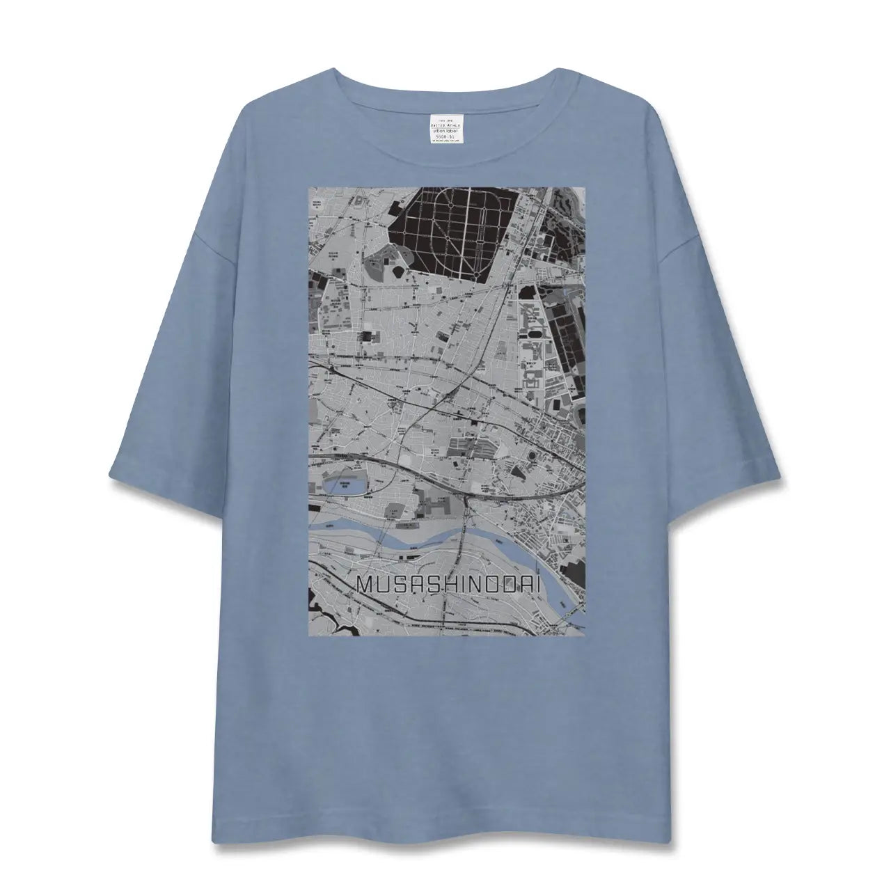 【武蔵野台（東京都）】地図柄ビッグシルエットTシャツ