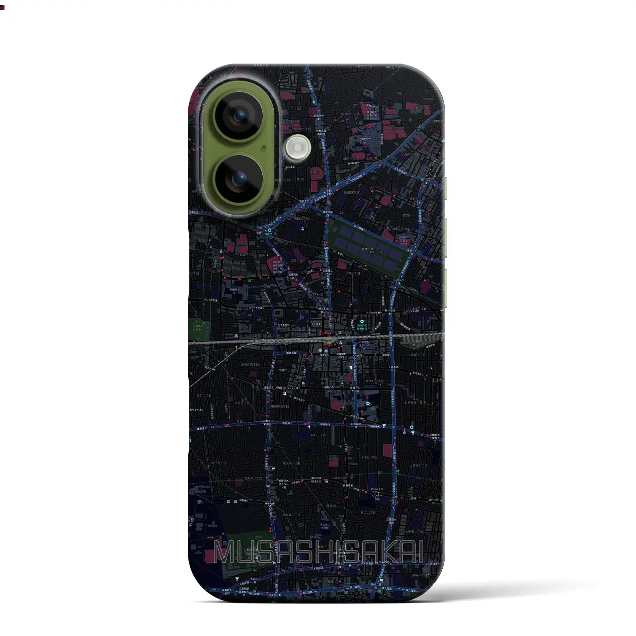 【武蔵境2（東京都）】地図柄iPhoneケース（バックカバータイプ）