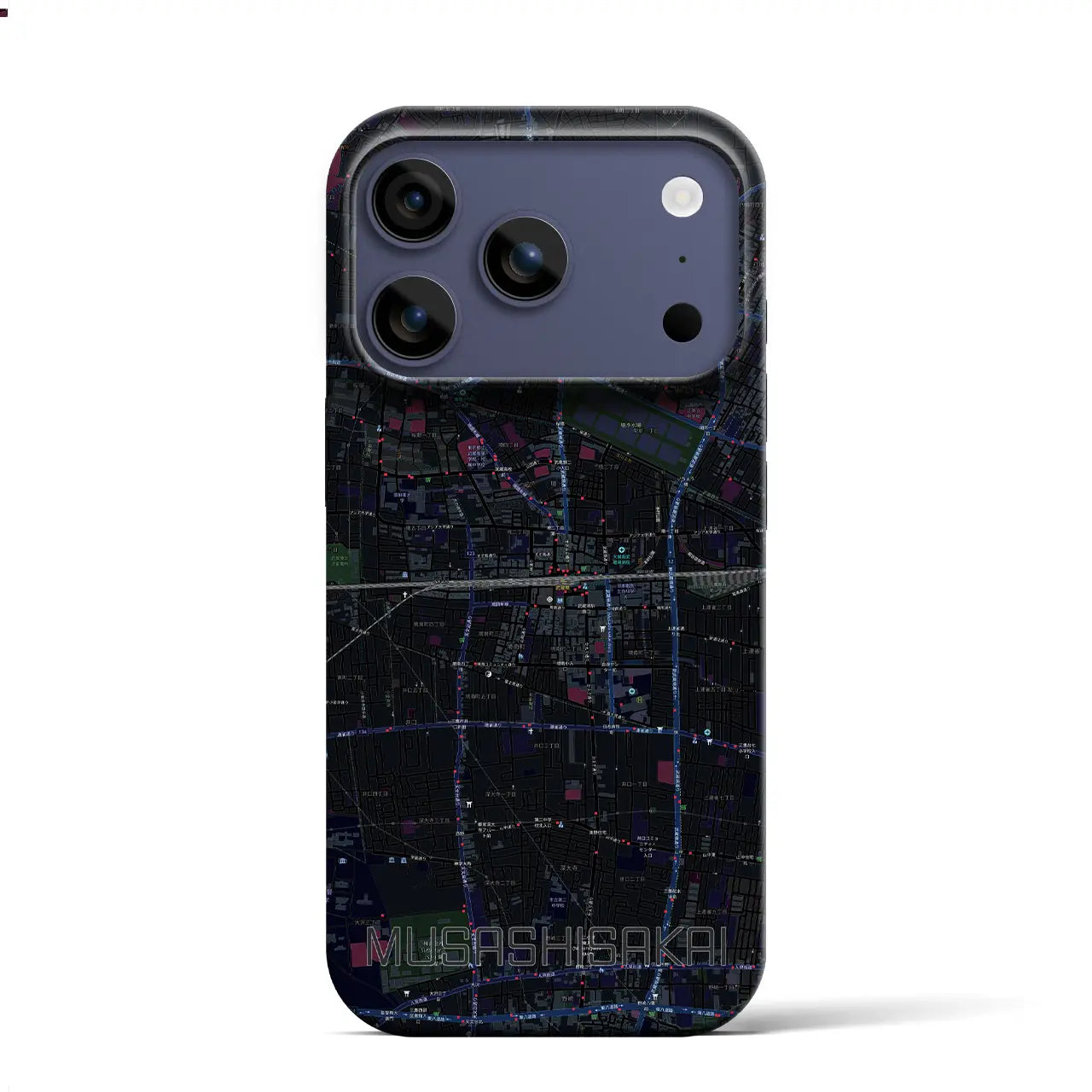 【武蔵境2（東京都）】地図柄iPhoneケース（バックカバータイプ）