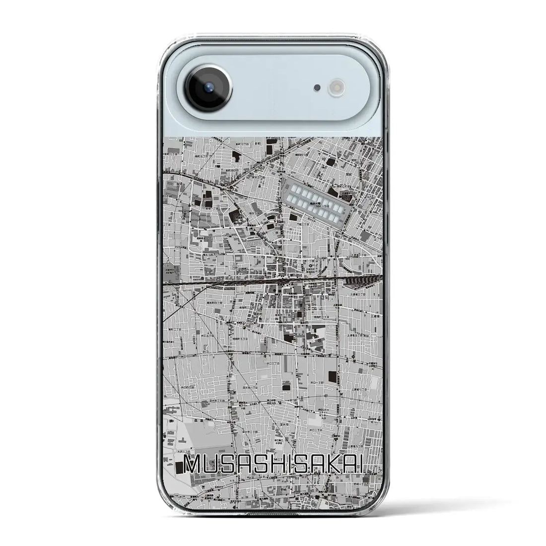 【武蔵境2(東京都)】地図柄iPhoneケース(クリアタイプ)モノトーン・iPhone 17 Pro Max 用