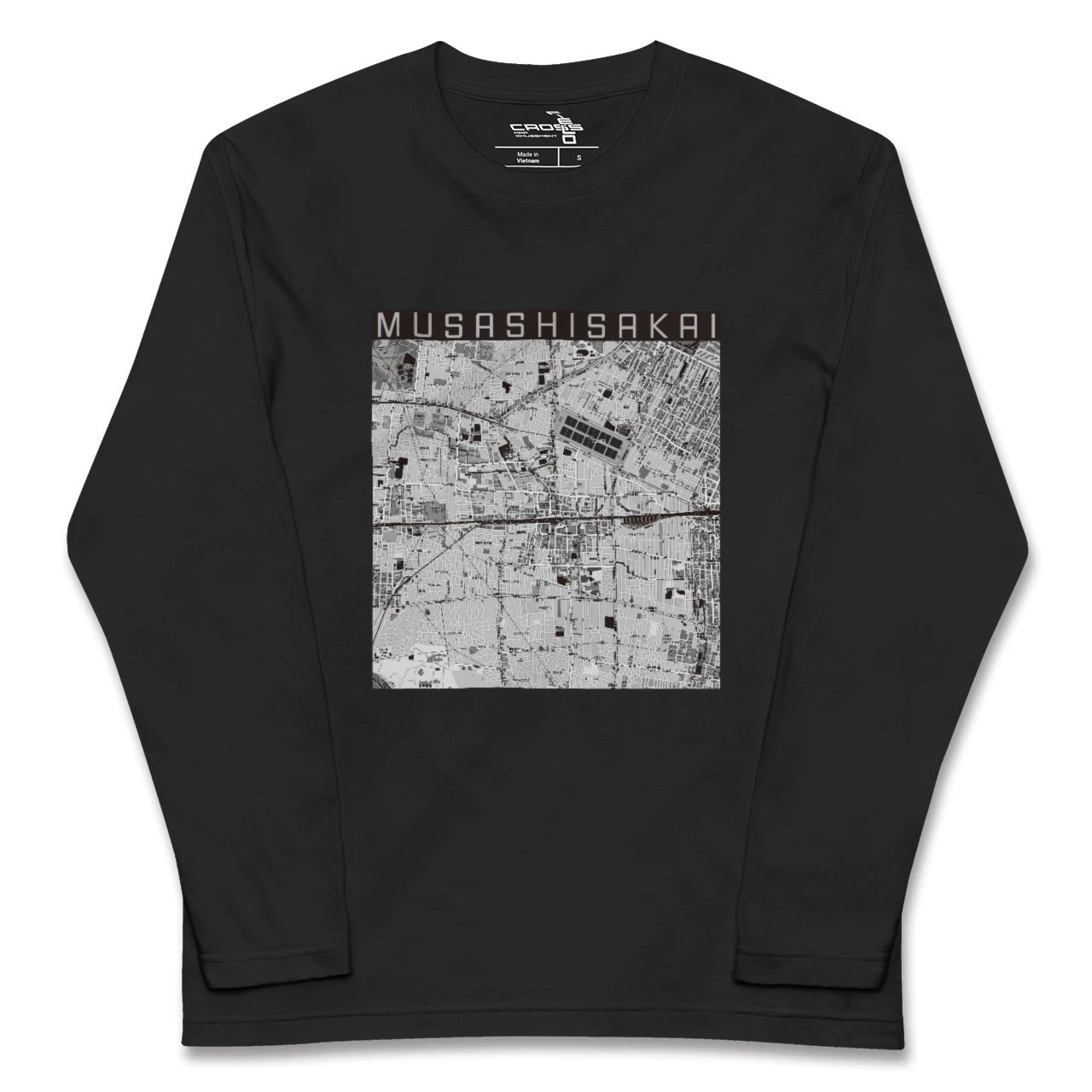 【武蔵境2（東京都）】地図柄ロングスリーブTシャツ