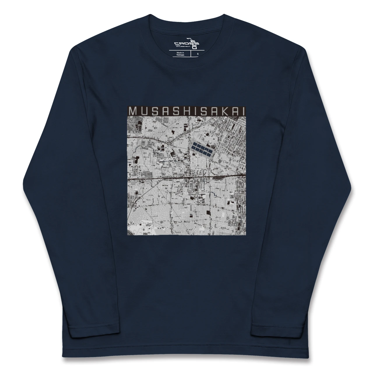 【武蔵境2（東京都）】地図柄ロングスリーブTシャツ