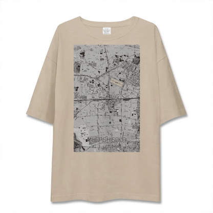 【武蔵境2（東京都）】地図柄ビッグシルエットTシャツ