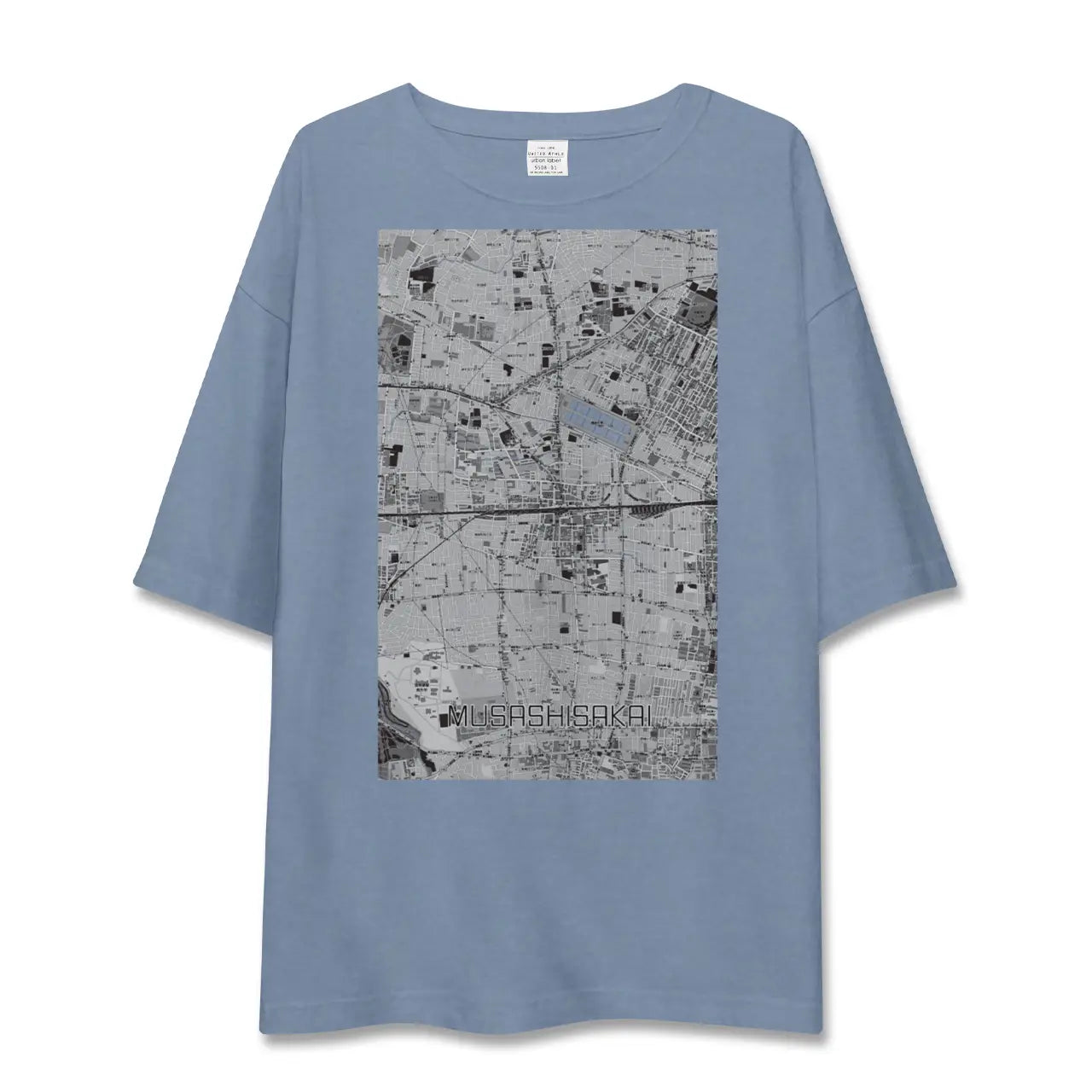 【武蔵境2（東京都）】地図柄ビッグシルエットTシャツ