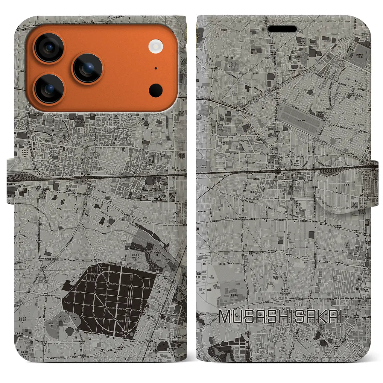 【武蔵境（東京都）】地図柄iPhoneケース（手帳タイプ）