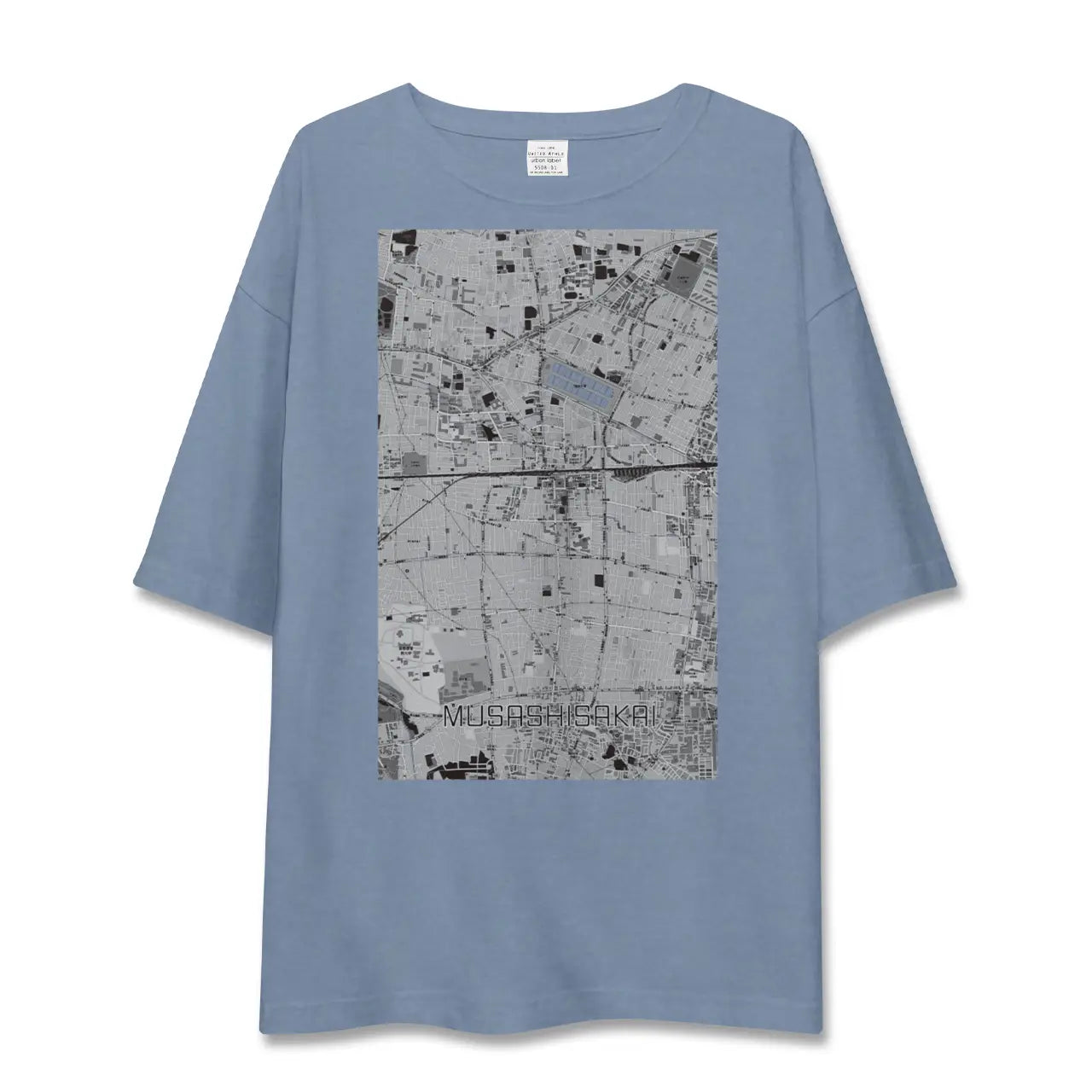 【武蔵境（東京都）】地図柄ビッグシルエットTシャツ