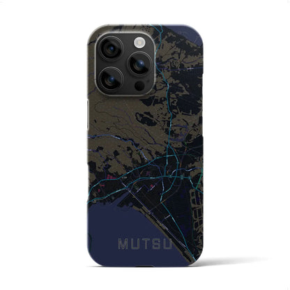 【むつ（青森県）】地図柄iPhoneケース（バックカバータイプ）