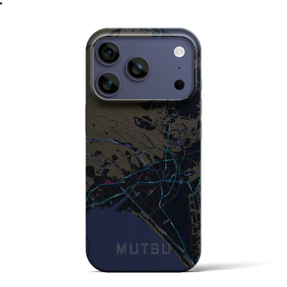 【むつ（青森県）】地図柄iPhoneケース（バックカバータイプ）