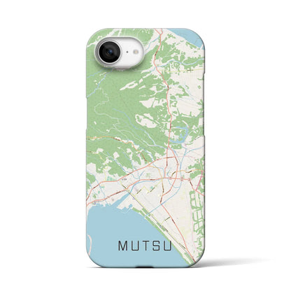 【むつ（青森県）】地図柄iPhoneケース（バックカバータイプ）