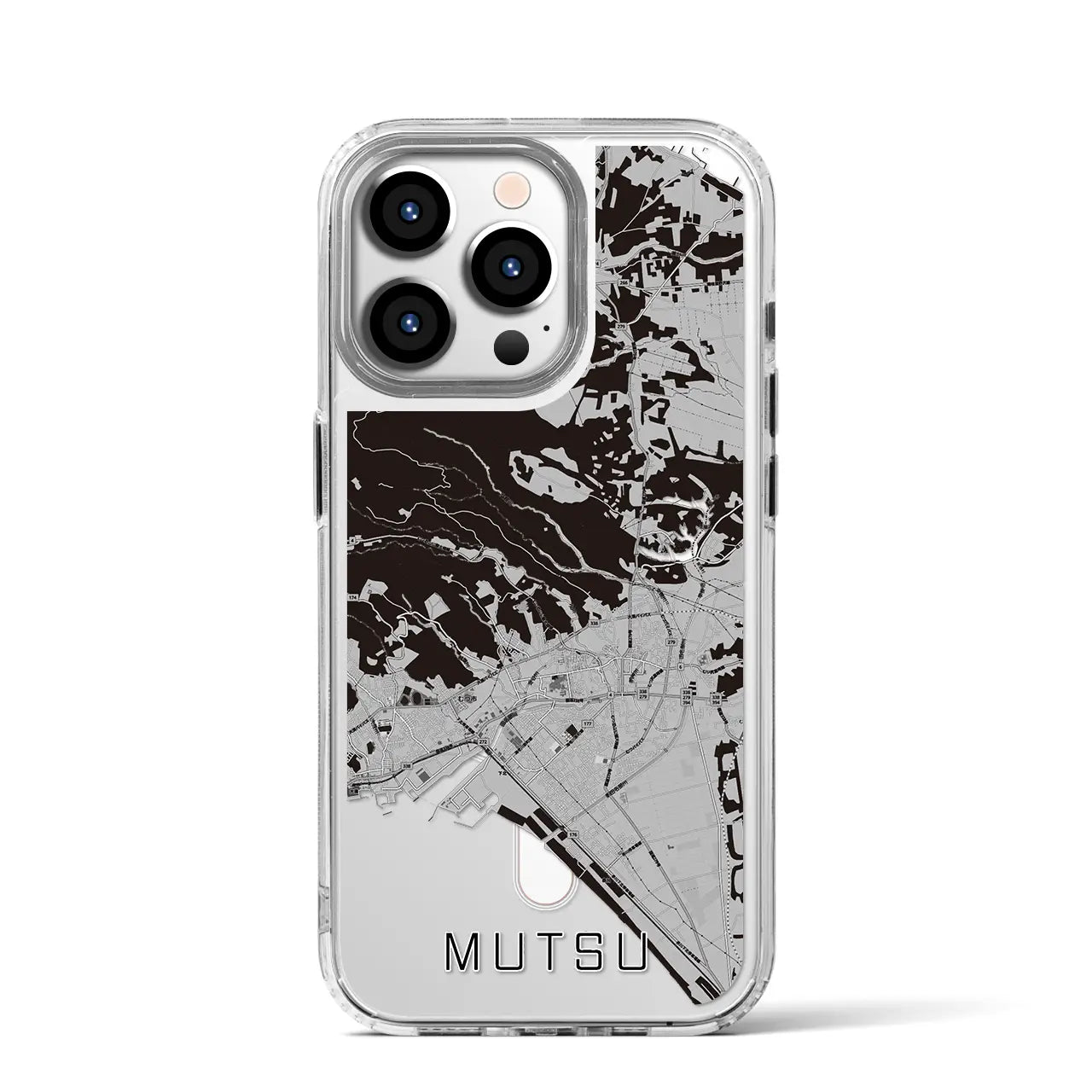 【むつ（青森県）】地図柄iPhoneケース（MagSafeタイプ）