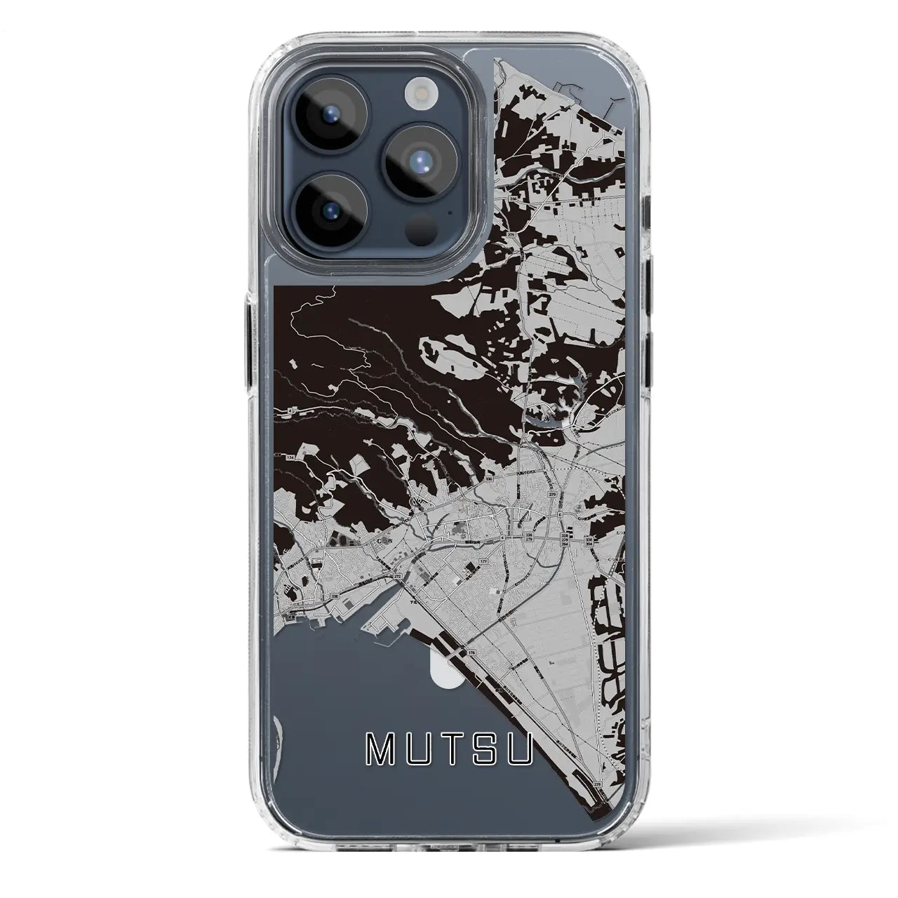 【むつ（青森県）】地図柄iPhoneケース（MagSafeタイプ）
