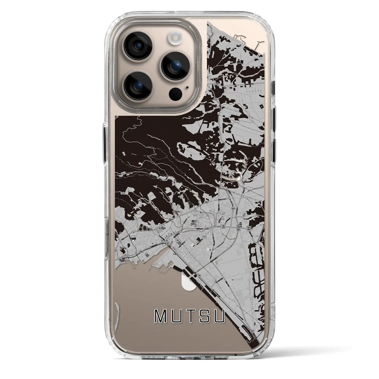 【むつ（青森県）】地図柄iPhoneケース（MagSafeタイプ）