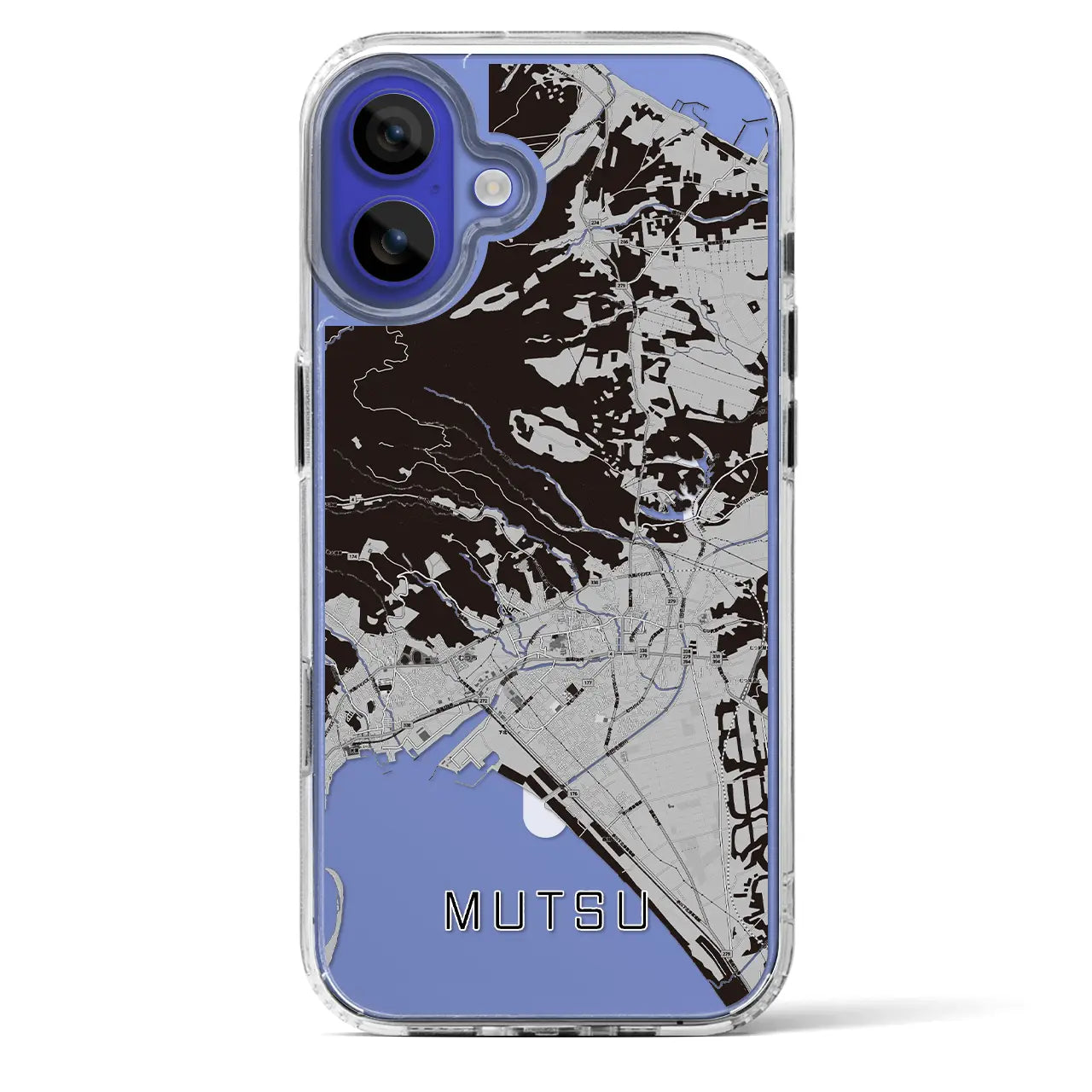 【むつ（青森県）】地図柄iPhoneケース（MagSafeタイプ）