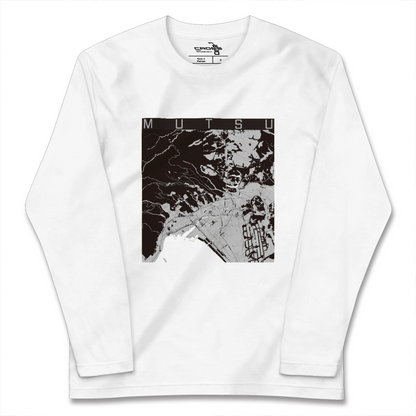 【むつ（青森県）】地図柄ロングスリーブTシャツ