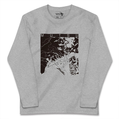 【むつ（青森県）】地図柄ロングスリーブTシャツ