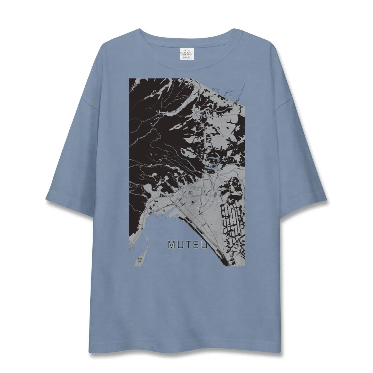 【むつ（青森県）】地図柄ビッグシルエットTシャツ
