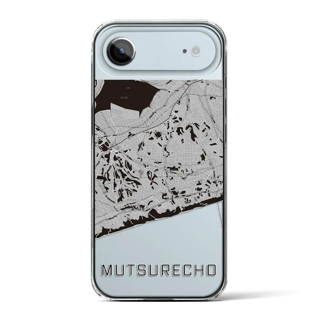 【六連町(愛知県)】地図柄iPhoneケース(クリアタイプ)モノトーン・iPhone 17 Pro Max 用