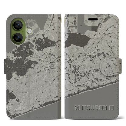 【六連町（愛知県）】地図柄iPhoneケース（手帳タイプ）