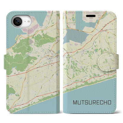 【六連町（愛知県）】地図柄iPhoneケース（手帳タイプ）