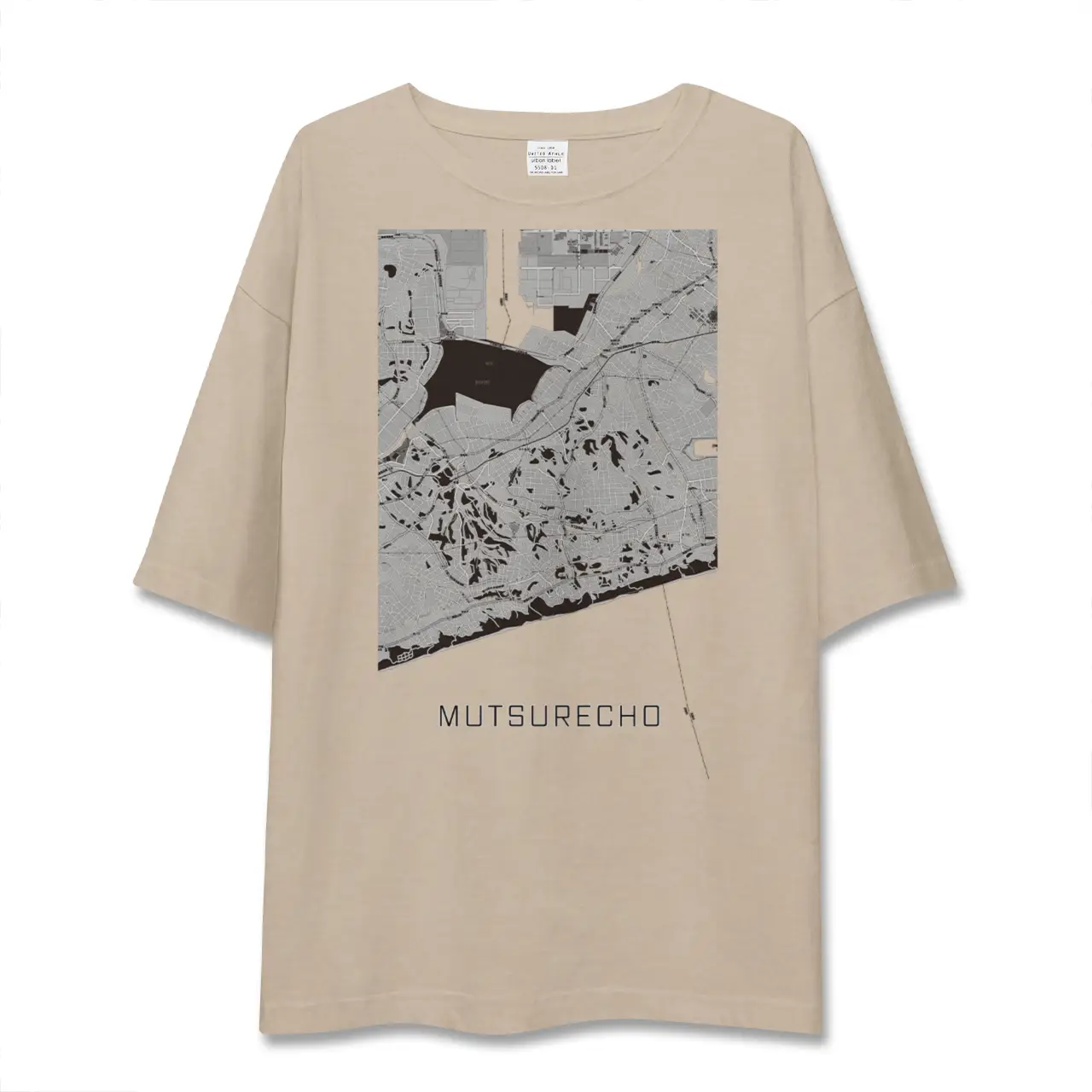【六連町（愛知県）】地図柄ビッグシルエットTシャツ
