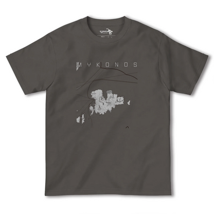 【ミコノス島（ギリシャ）】地図柄ヘビーウェイトTシャツ
