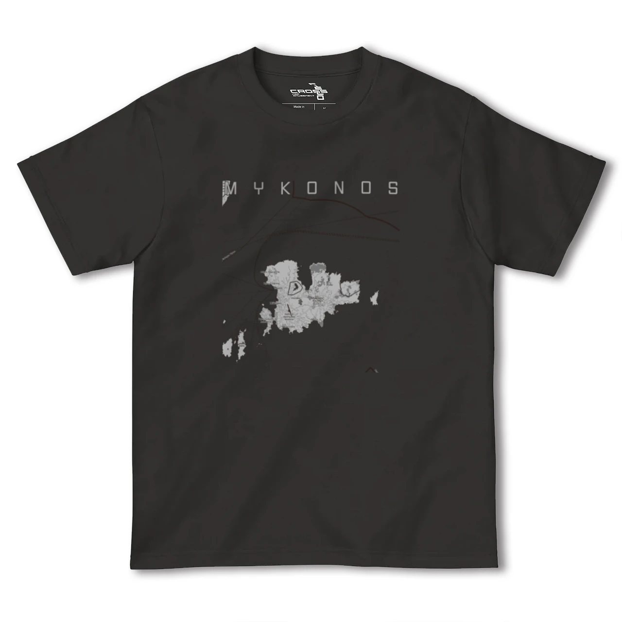 【ミコノス島（ギリシャ）】地図柄ヘビーウェイトTシャツ