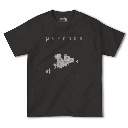 【ミコノス島（ギリシャ）】地図柄ヘビーウェイトTシャツ