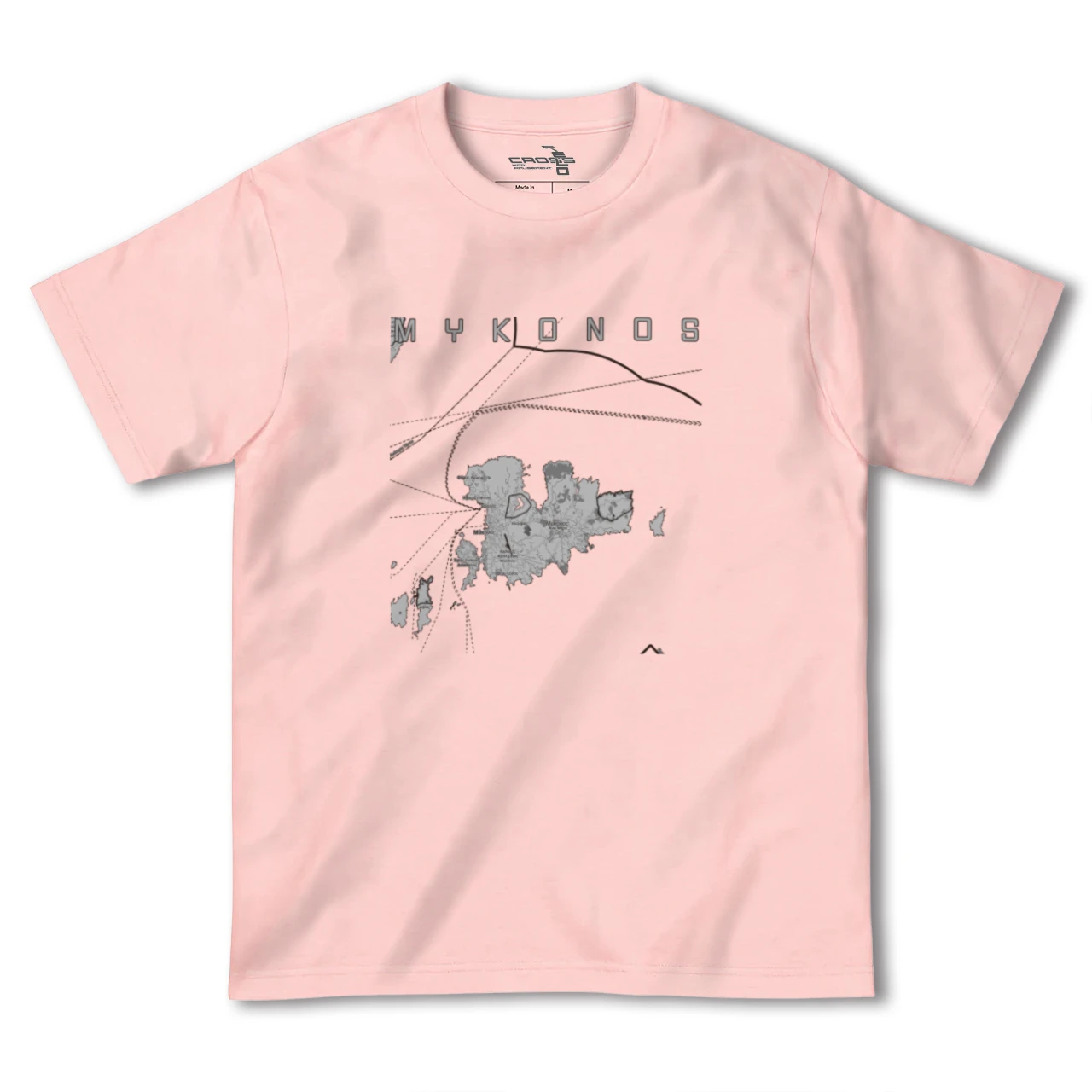 【ミコノス島（ギリシャ）】地図柄ヘビーウェイトTシャツ