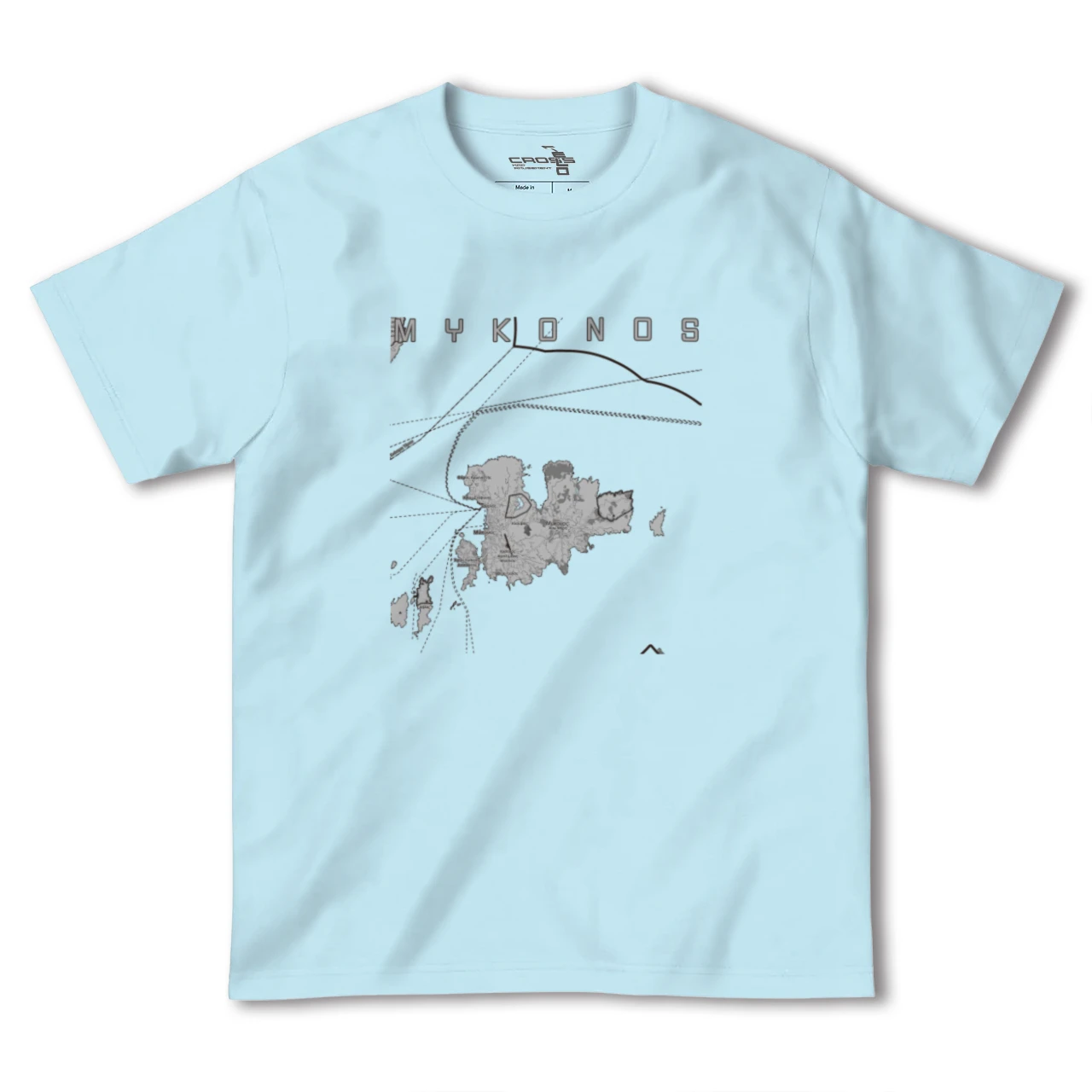 【ミコノス島（ギリシャ）】地図柄ヘビーウェイトTシャツ