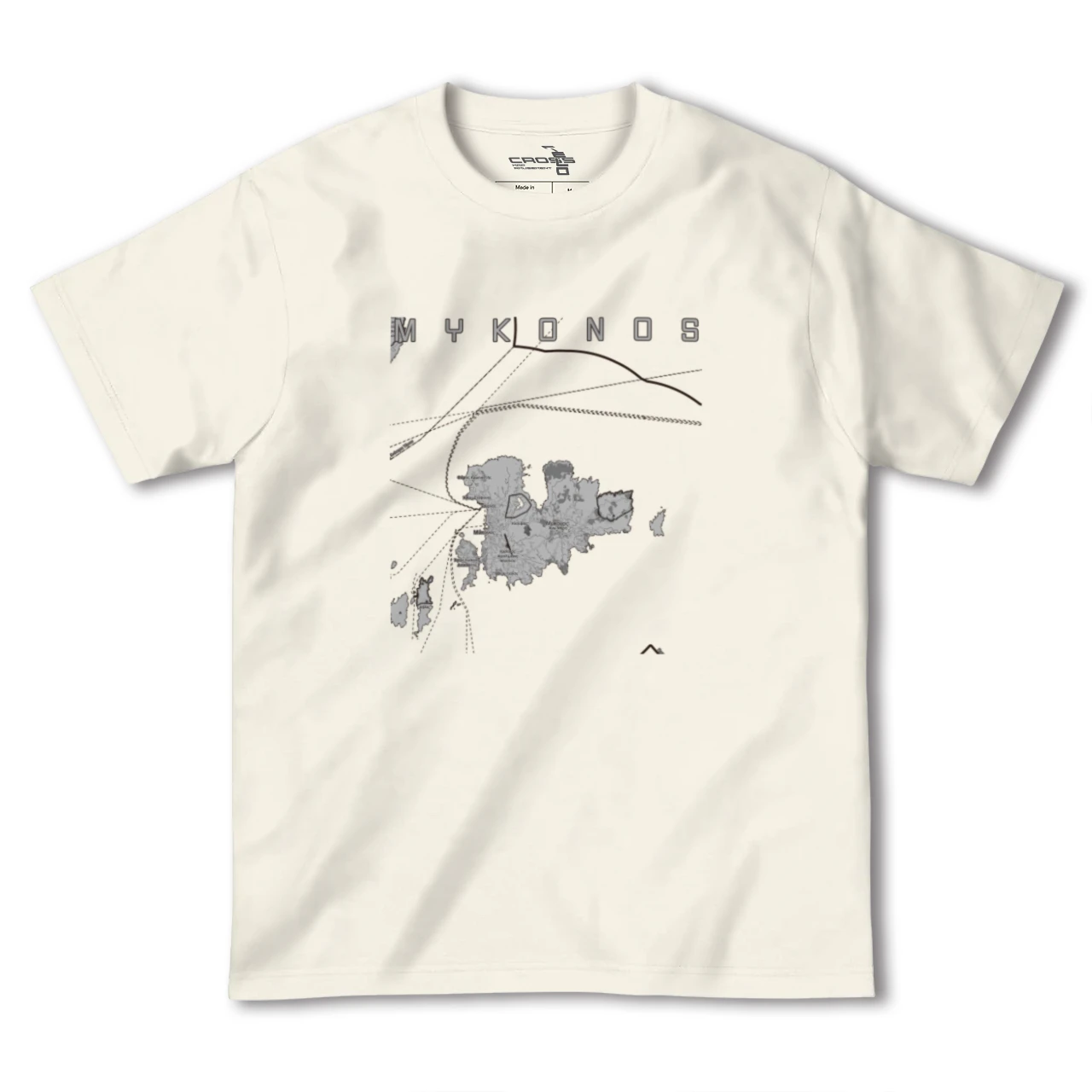 【ミコノス島（ギリシャ）】地図柄ヘビーウェイトTシャツ