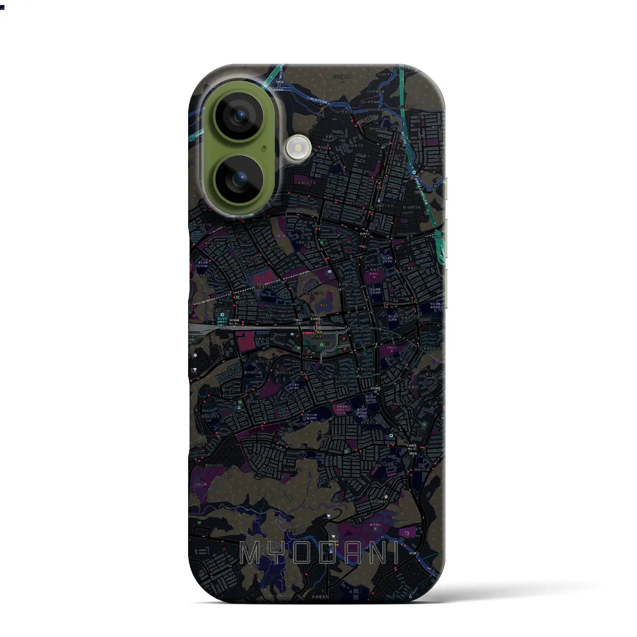 【名谷（兵庫県）】地図柄iPhoneケース（バックカバータイプ）