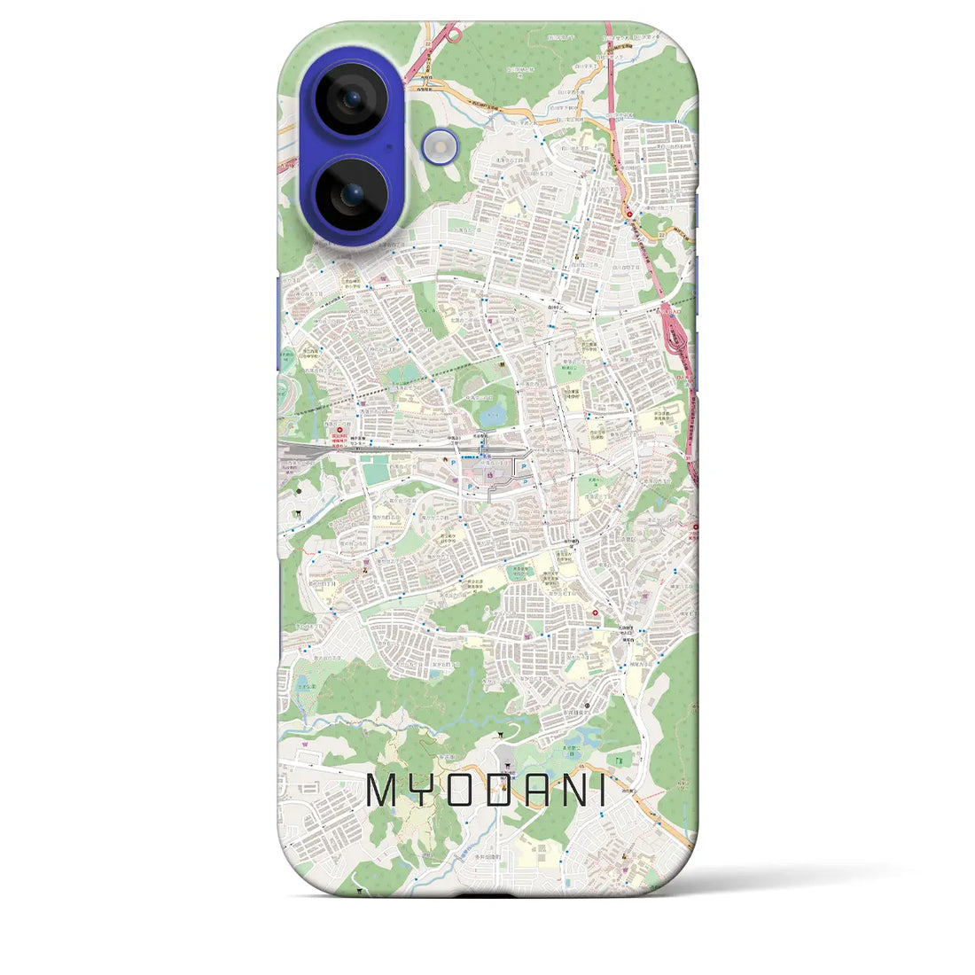 【名谷(兵庫県)】地図柄iPhoneケース(バックカバータイプ)ナチュラル・iPhone 16 Pro Max 用